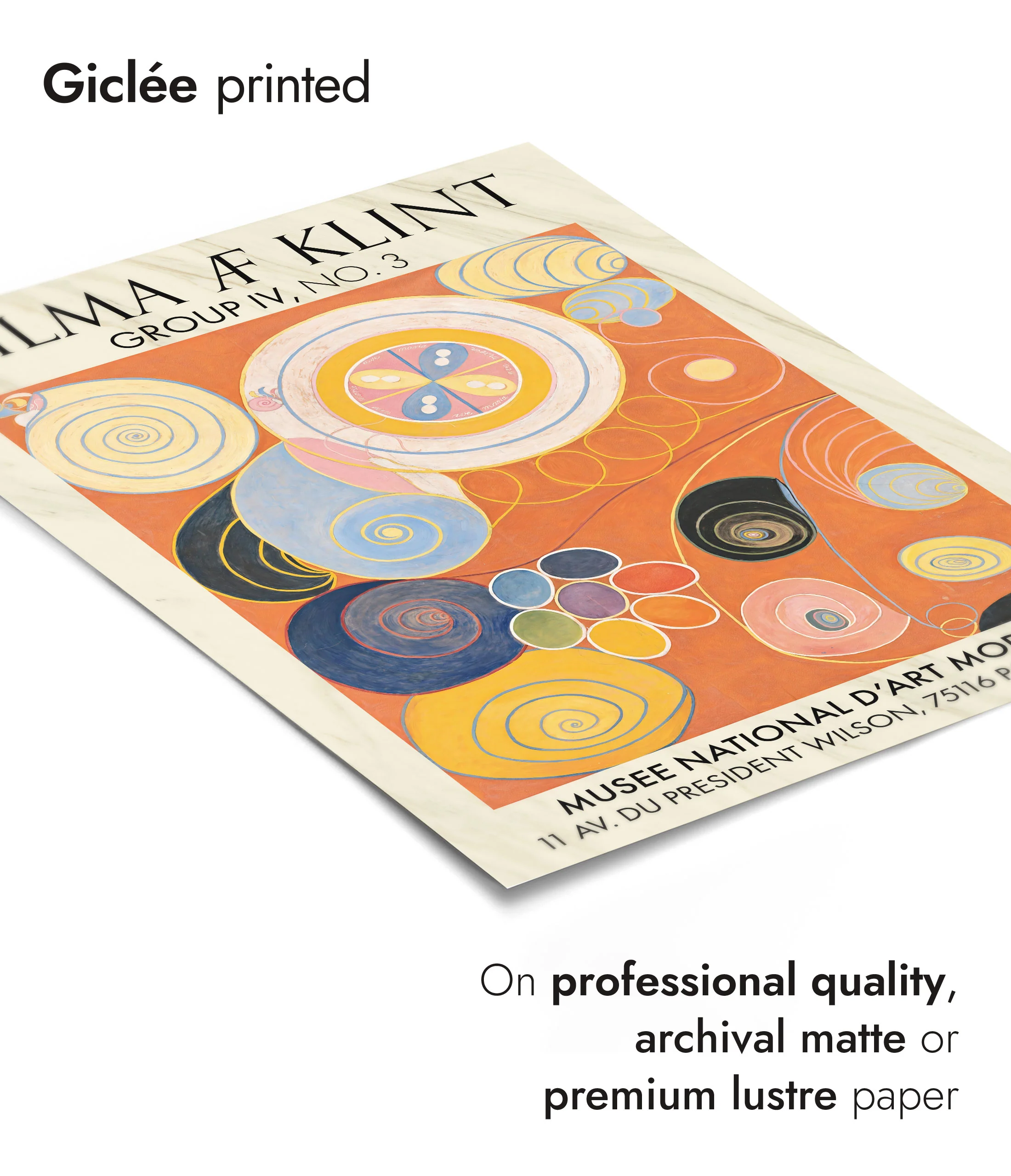 Hilma Klint Orange - Set of 3 - Image 8