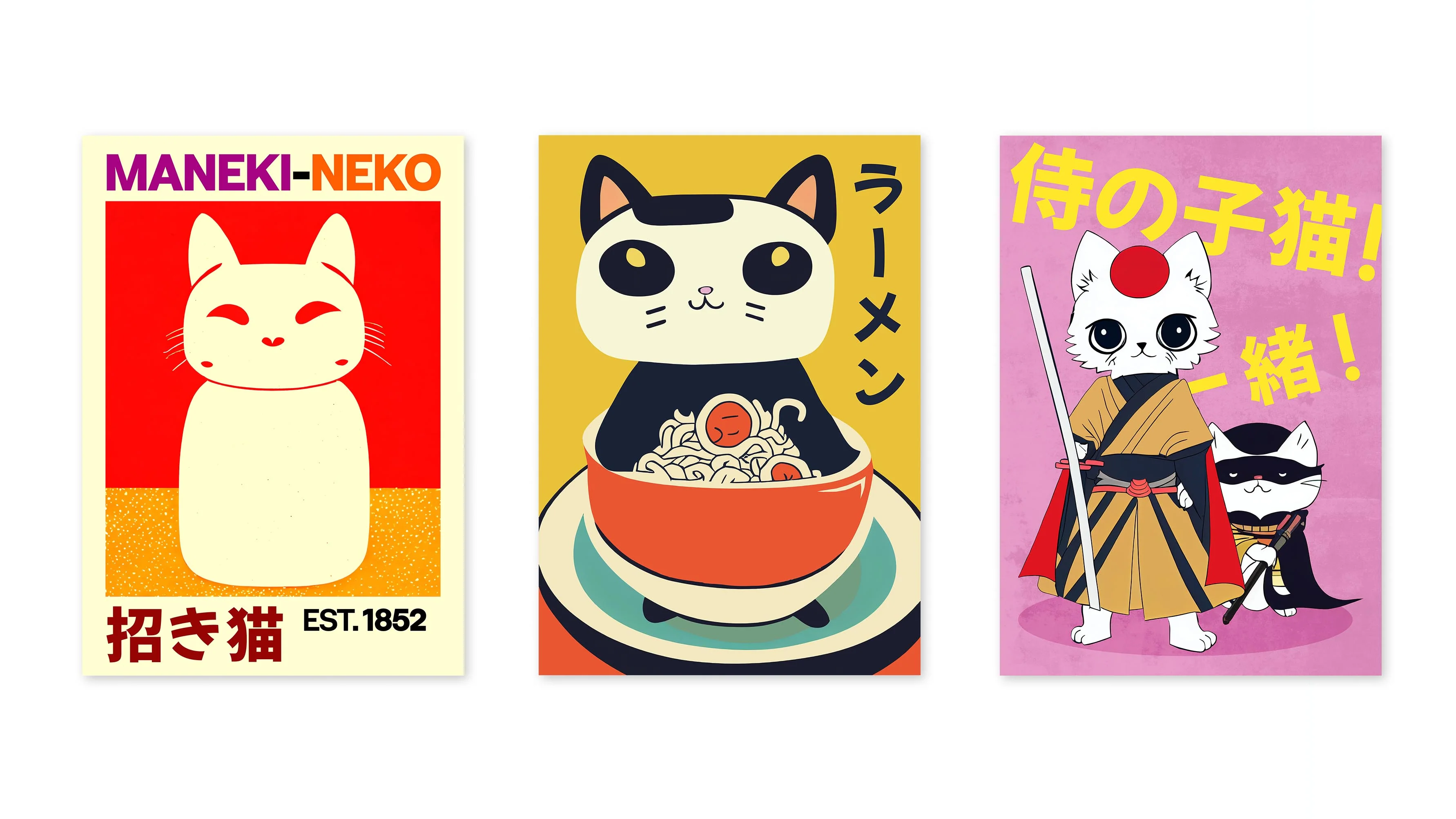 Anime Cats - Set of 3 - Image 3